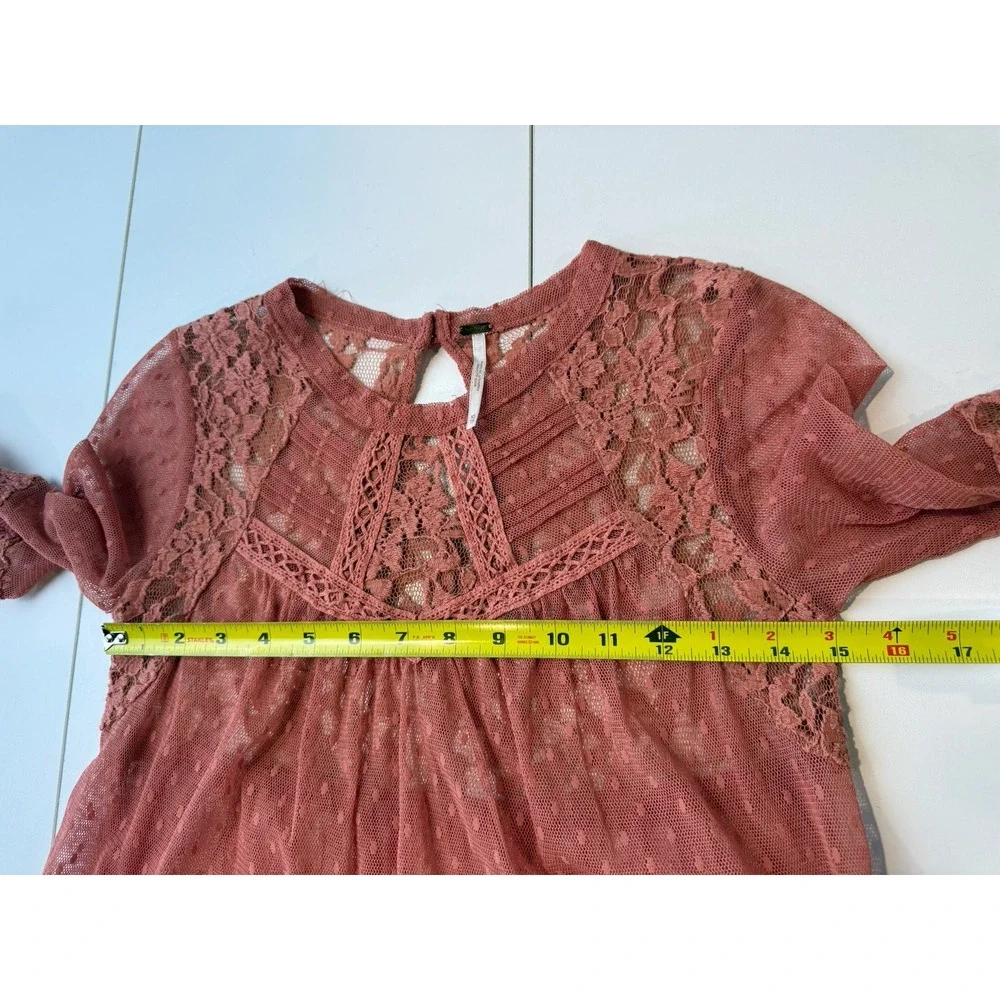 Free People Modern Romance Lace top Sz‎ XS Boho Cottagecore Fairycore Feminine